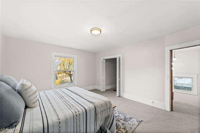 view of carpeted bedroom