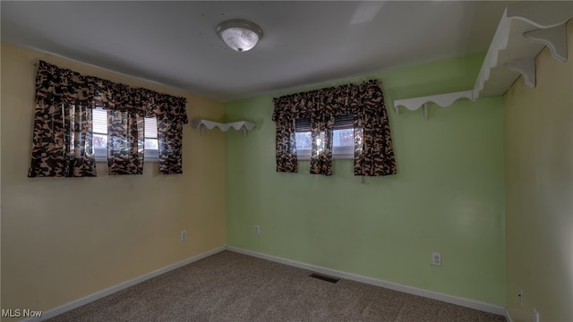 view of carpeted empty room