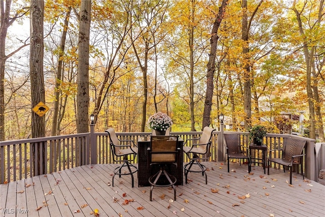 view of wooden deck