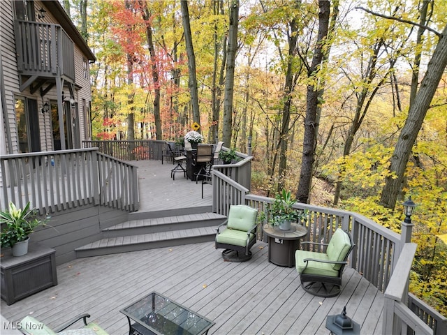 view of wooden terrace