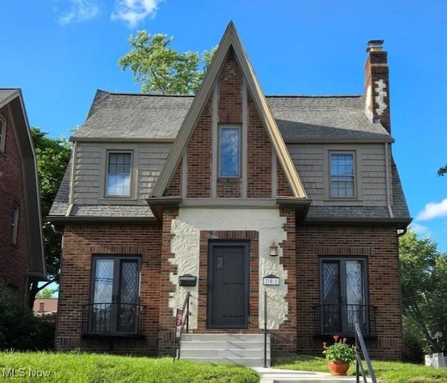 view of tudor home