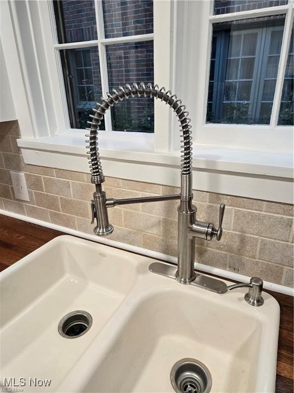 interior details featuring sink