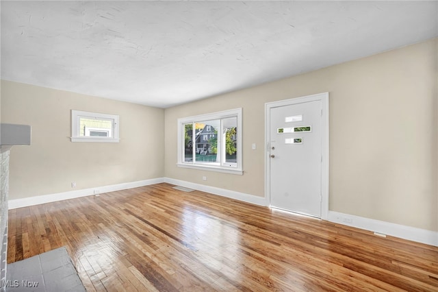 foyer featuring light wood-type flooring