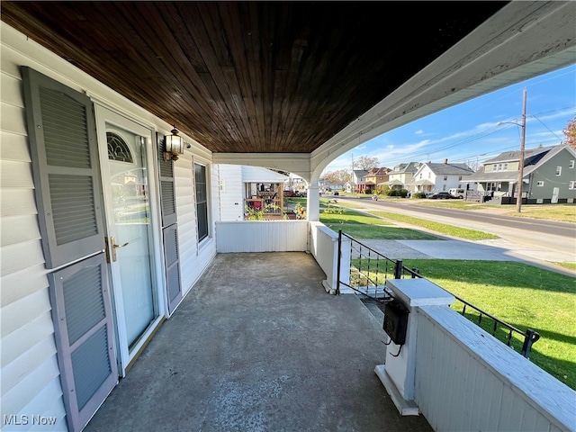 view of patio with covered porch