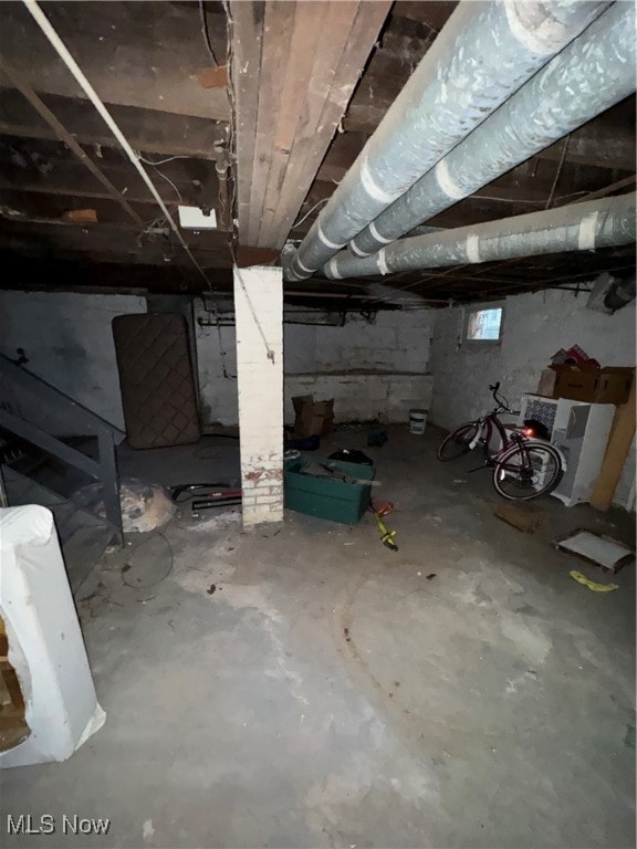 view of basement