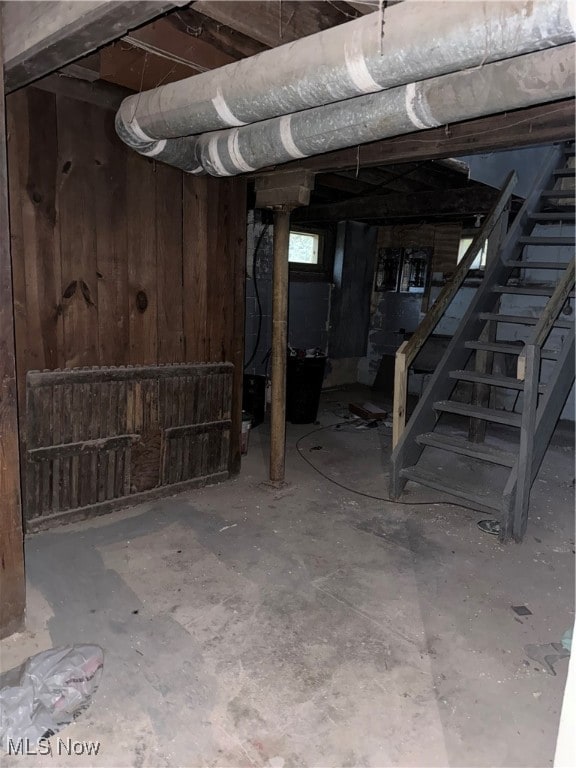 view of basement