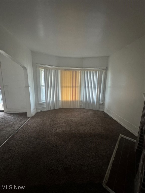 unfurnished room featuring a healthy amount of sunlight and carpet floors