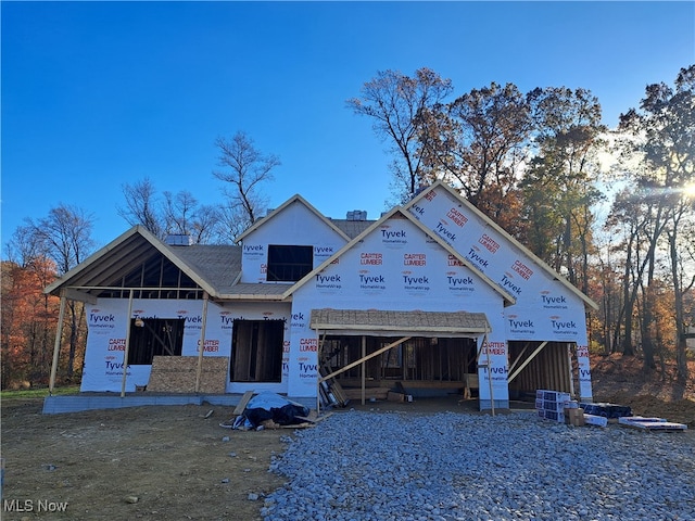 view of property under construction