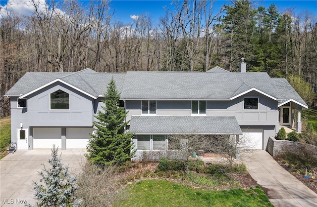 view of property with a garage