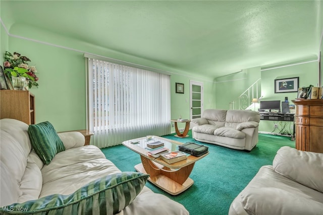 view of carpeted living room