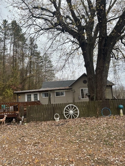 exterior space with a wooden deck