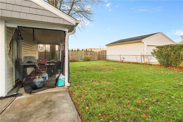 view of yard with a patio