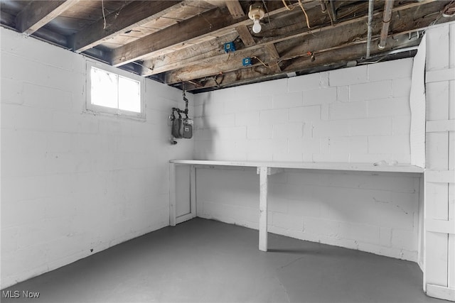 view of basement