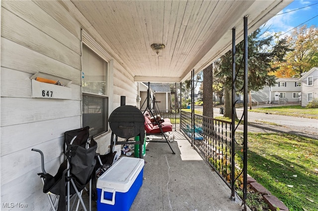 view of patio with covered porch