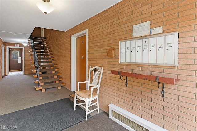 interior space featuring mail boxes