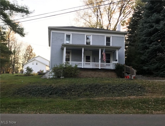 view of front of home with covered porch