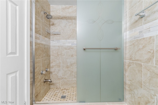 bathroom with walk in shower