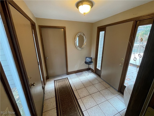 view of tiled foyer