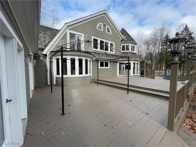 view of wooden deck