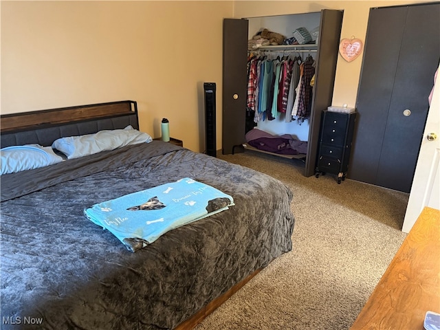 view of carpeted bedroom