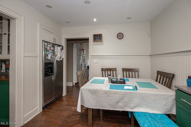 dining room featuring dark wood-type flooring