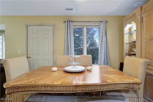 view of dining area