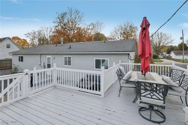 view of wooden deck