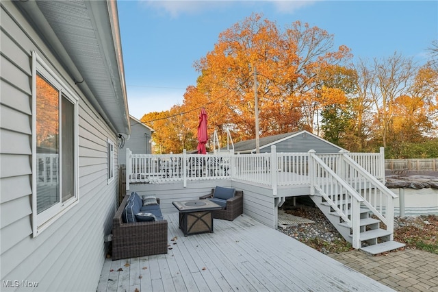 view of wooden terrace