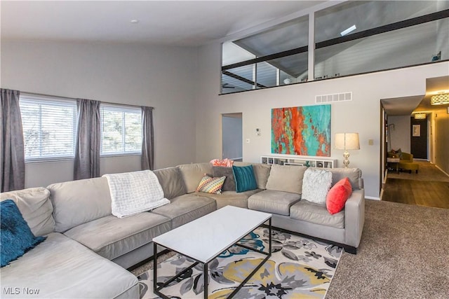 view of carpeted living room