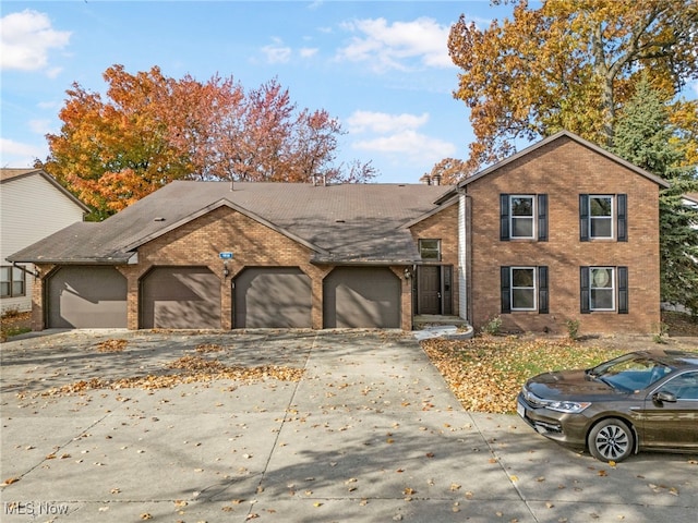 view of property with a garage