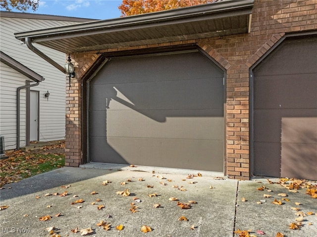 garage with cooling unit