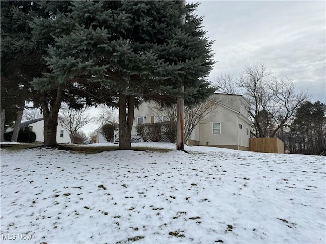 view of snowy yard