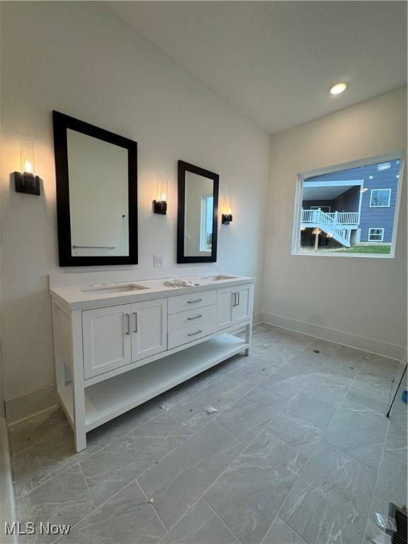 bathroom with vanity