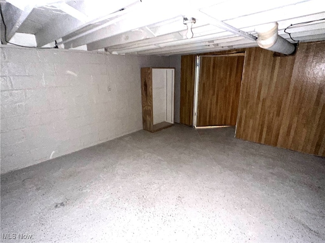 view of basement