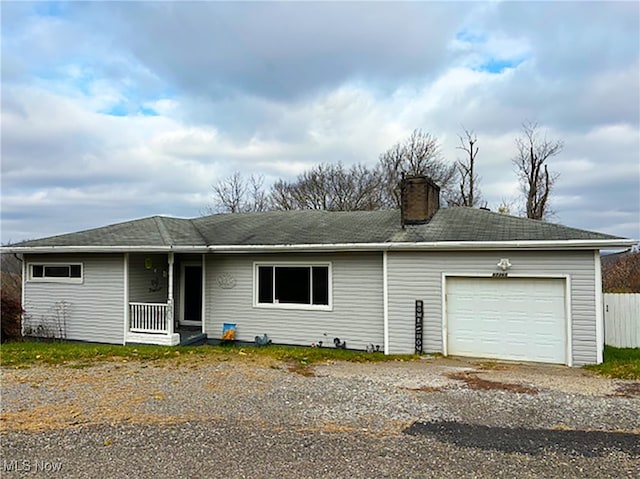 ranch-style home with a garage