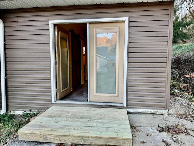 view of doorway to property