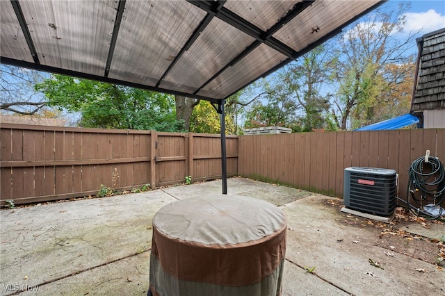 view of patio / terrace featuring central AC