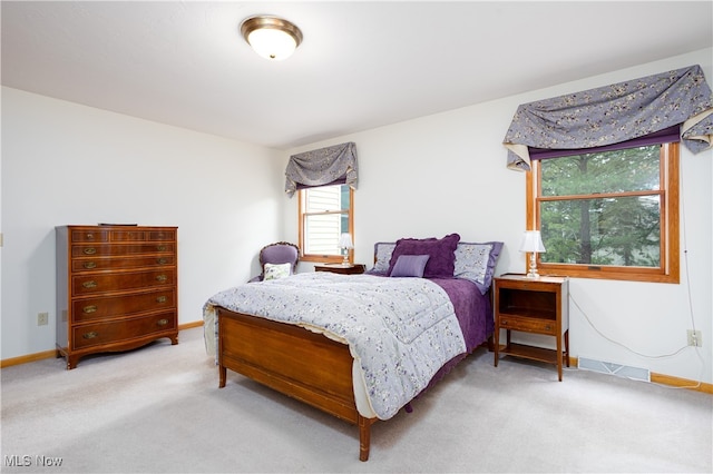 bedroom with carpet floors