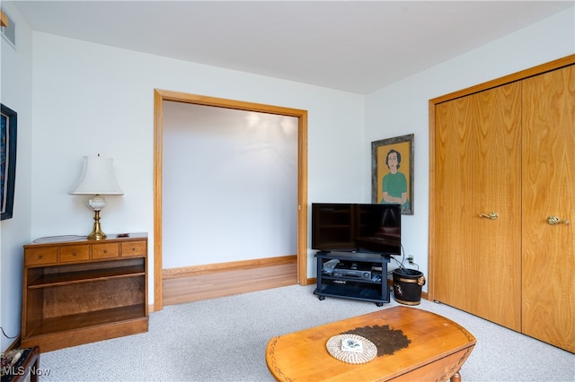 living room featuring light wood-type flooring