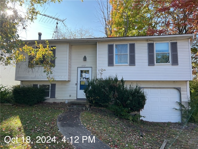 split foyer home with a garage