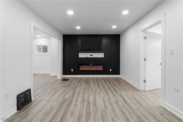 interior space featuring light wood-type flooring