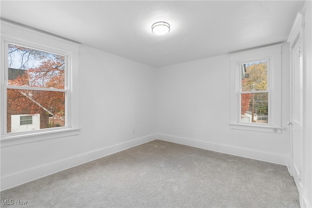 carpeted empty room featuring a healthy amount of sunlight