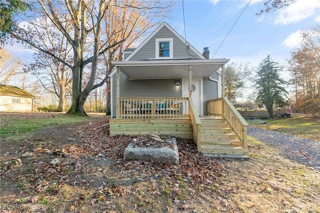 view of front of home with a porch