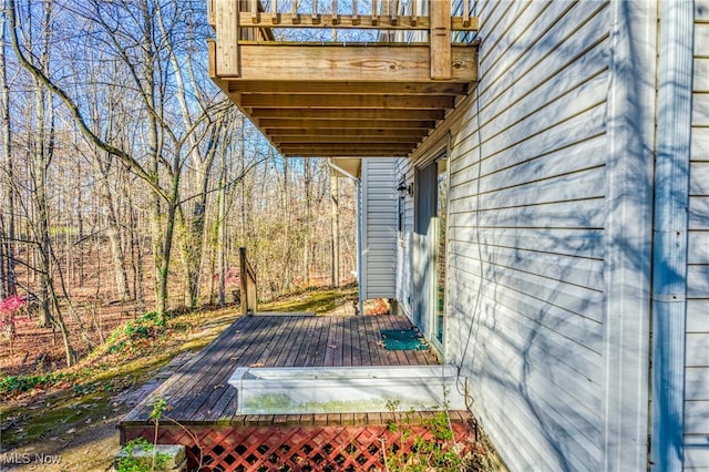 view of wooden terrace