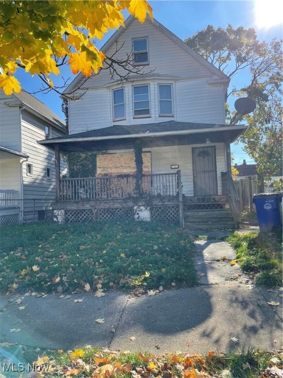 view of front of house featuring a porch