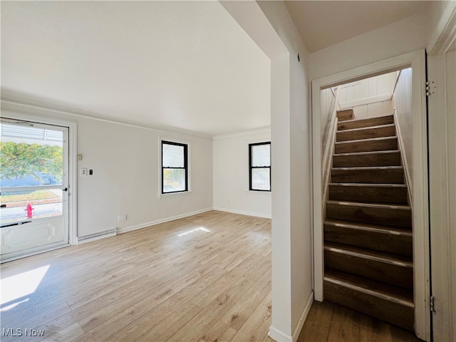 interior space with light wood-type flooring