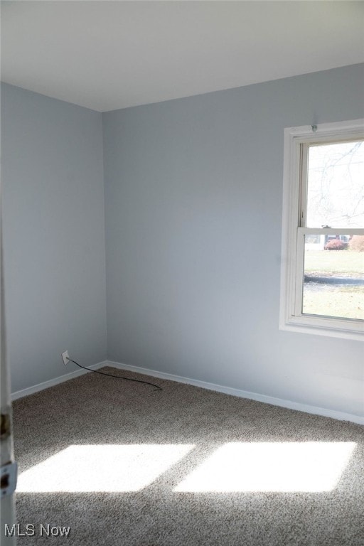 view of carpeted empty room