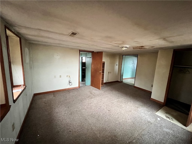 interior space featuring carpet flooring