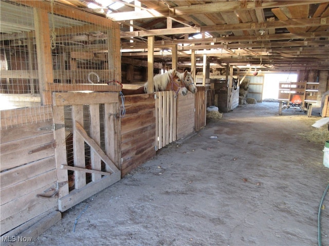 view of horse barn