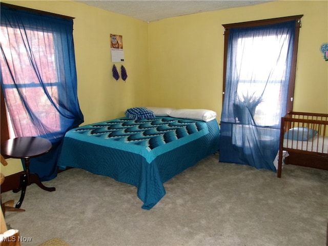 view of carpeted bedroom